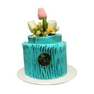 Bizcocho de Florero Azul