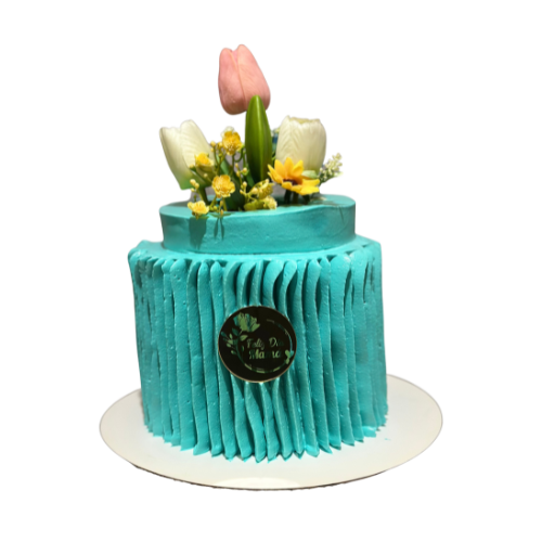 Bizcocho de Florero Azul