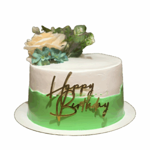 Green Flower Cake