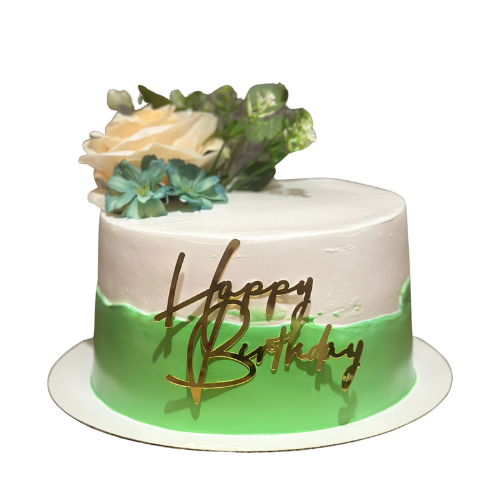 Green Flower Cake